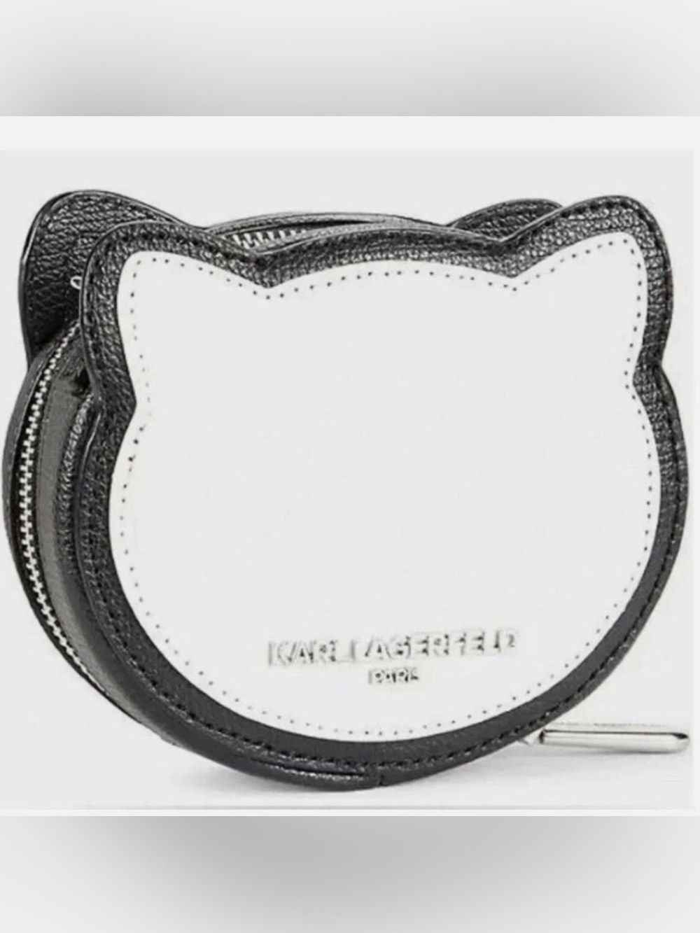 Karl Lagerfeld Black & White Cat Coin Purse and Card Holder Set NWT Retail $198 - Picture 7 of 9